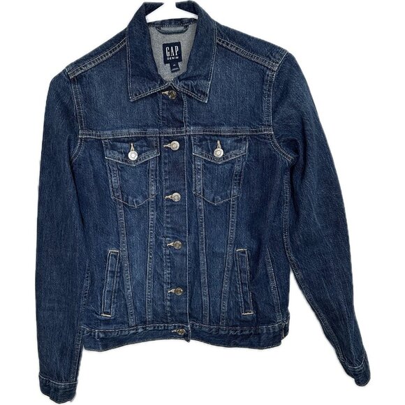 Gap Icon Denim Jacket in Saddle Blue XS EUC - Picture 1 of 9